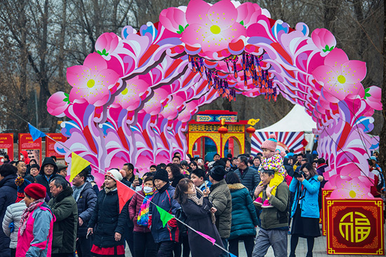 北京平谷春节文化庙会正月初一开幕展示京津冀年俗特色