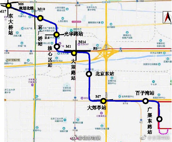 北京地铁28号线最新车站方案公布:5座车站可以换乘