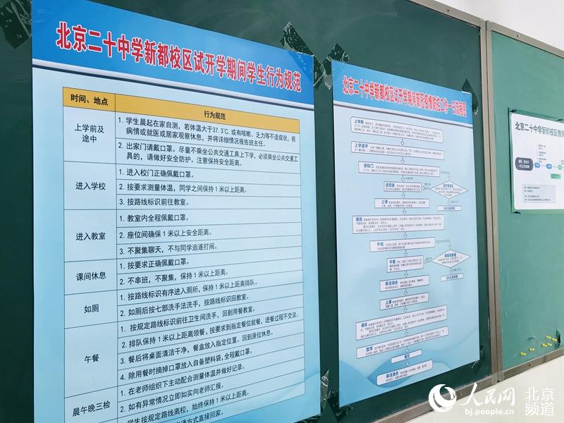 5月11日，北京8萬余名初三年級學生返校復課。人民網 董兆瑞攝