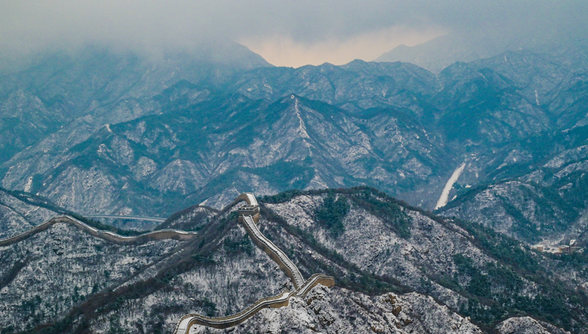 八达岭长城雪景。（八达岭长城景区供图）
