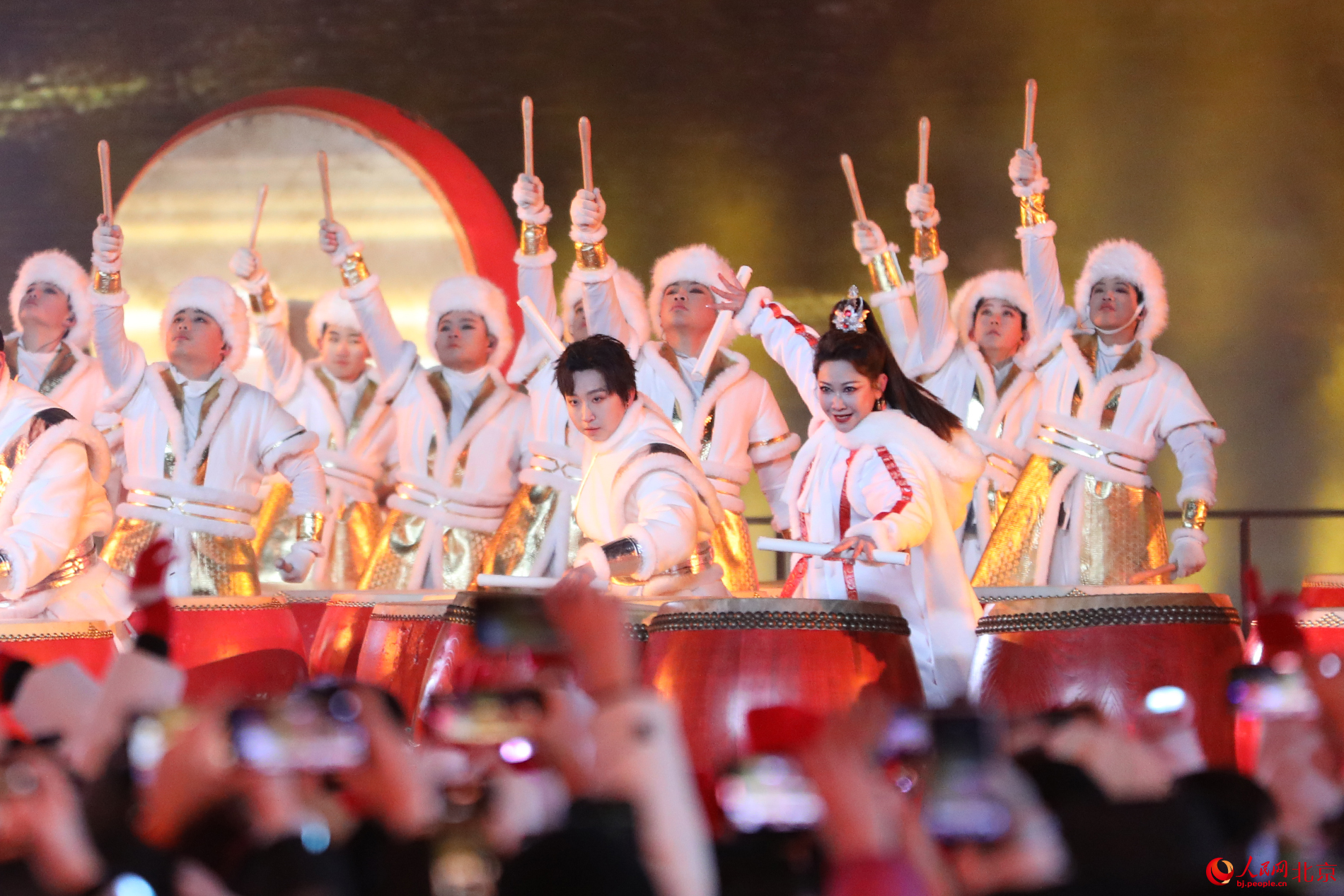 居庸关长城鼓阵擂响。人民网记者 尹星云摄