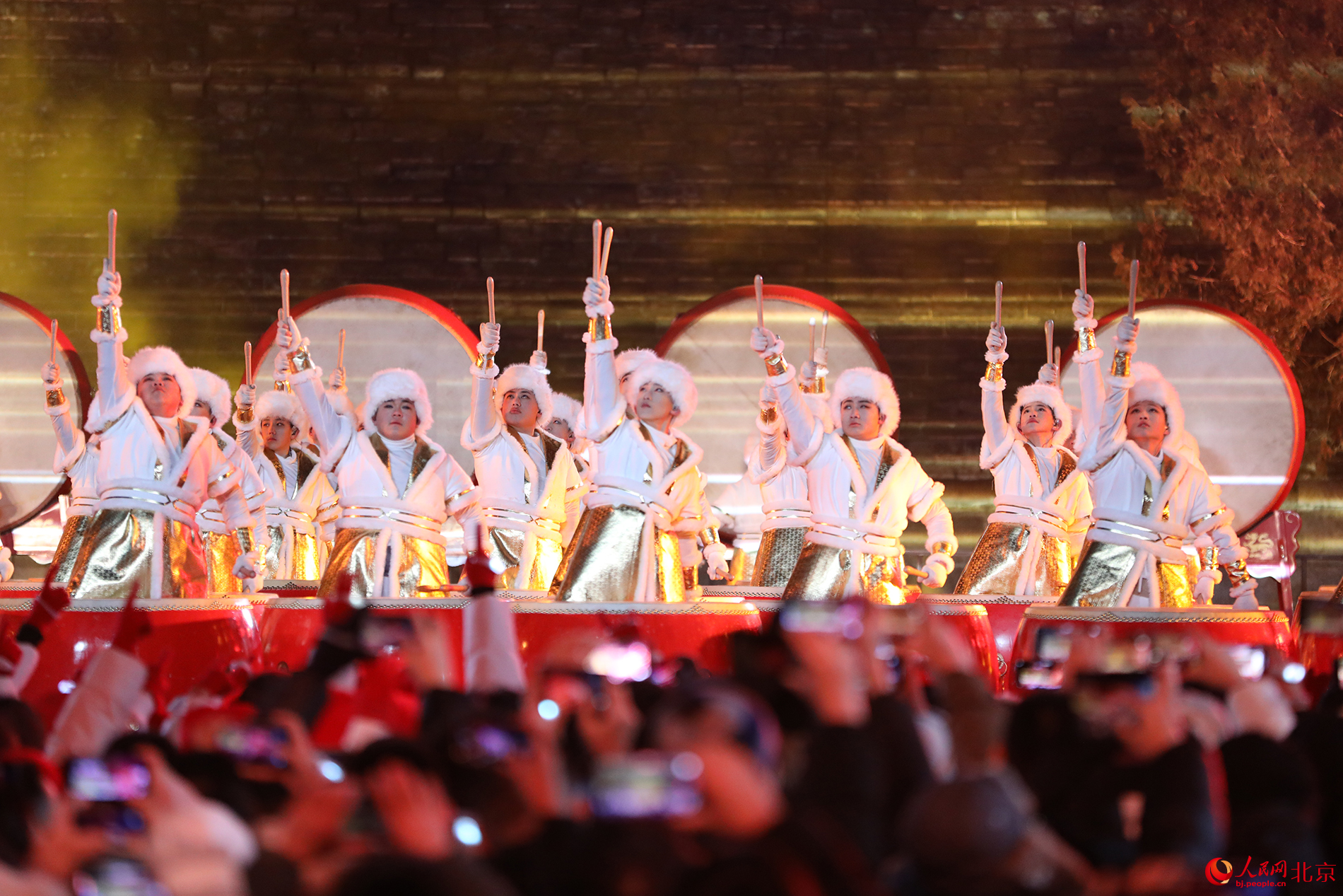 居庸关长城鼓阵擂响。人民网记者 尹星云摄