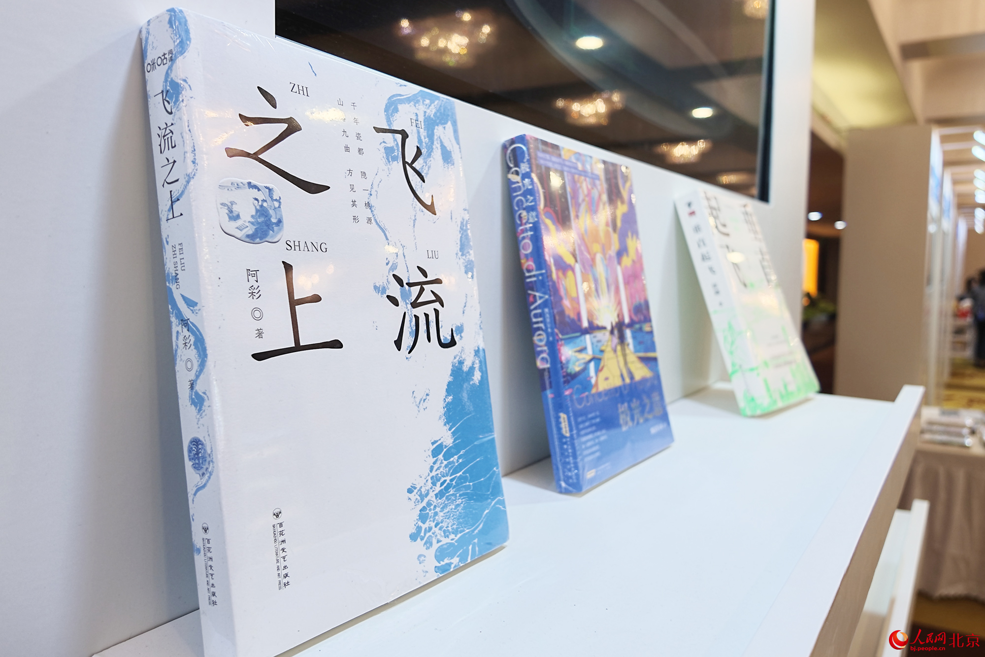 会场外的宣传长廊集中展示网络文学精品佳作、企业创新发展实践成果等。人民网记者 尹星云摄